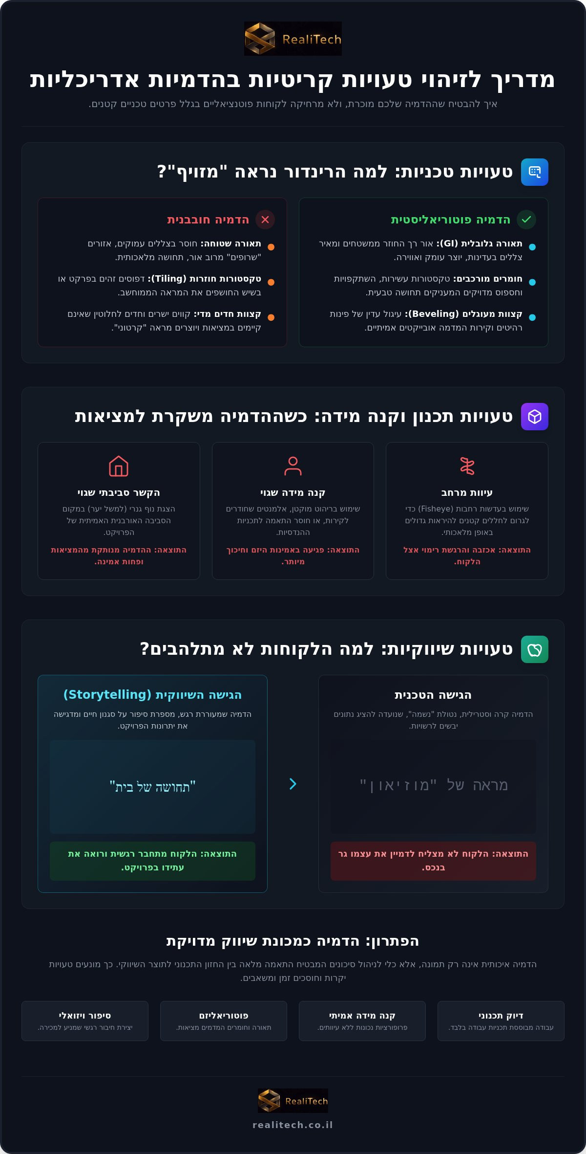 טעויות נפוצות בהדמיות אדריכליות: איך להימנע מטעויות יקרות בתכנון ובשיווק
