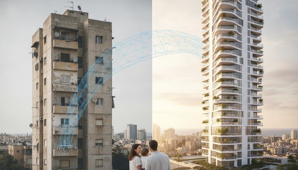 הדמיות לפינוי בינוי: הכלי האסטרטגי לגיוס דיירים ושיווק הפרויקט (2026)