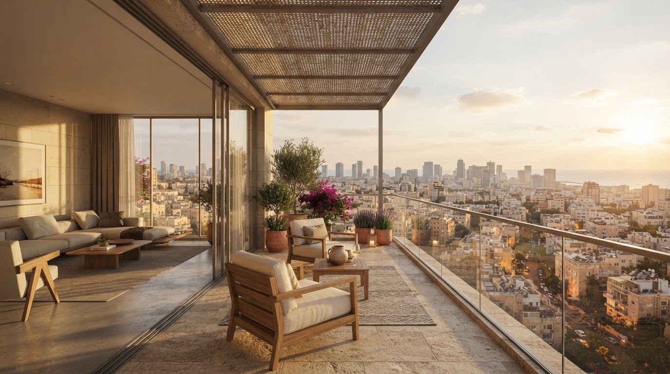 הדמיית מרפסת שמש ונוף: המדריך המלא לתכנון ושיווק בשנת 2026