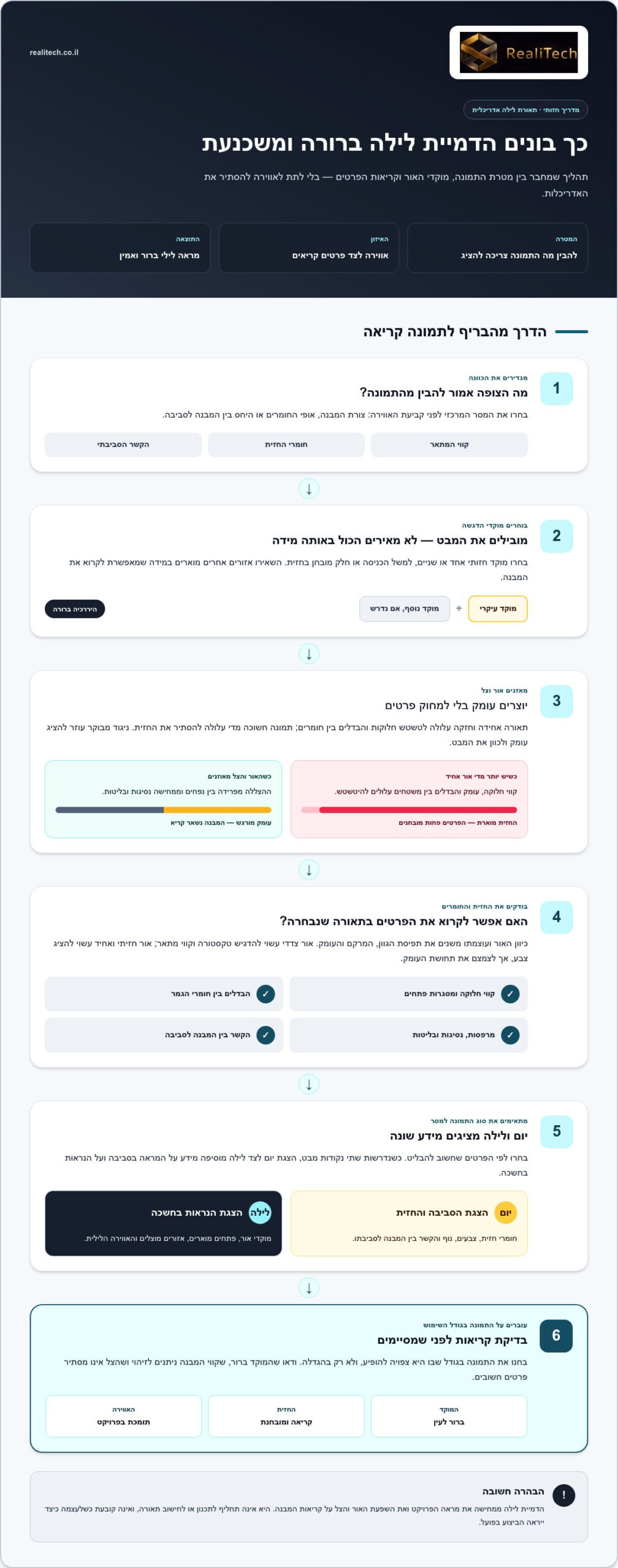 הדמיות תאורת לילה אדריכלית: כך מציגים פרויקט באור הנכון