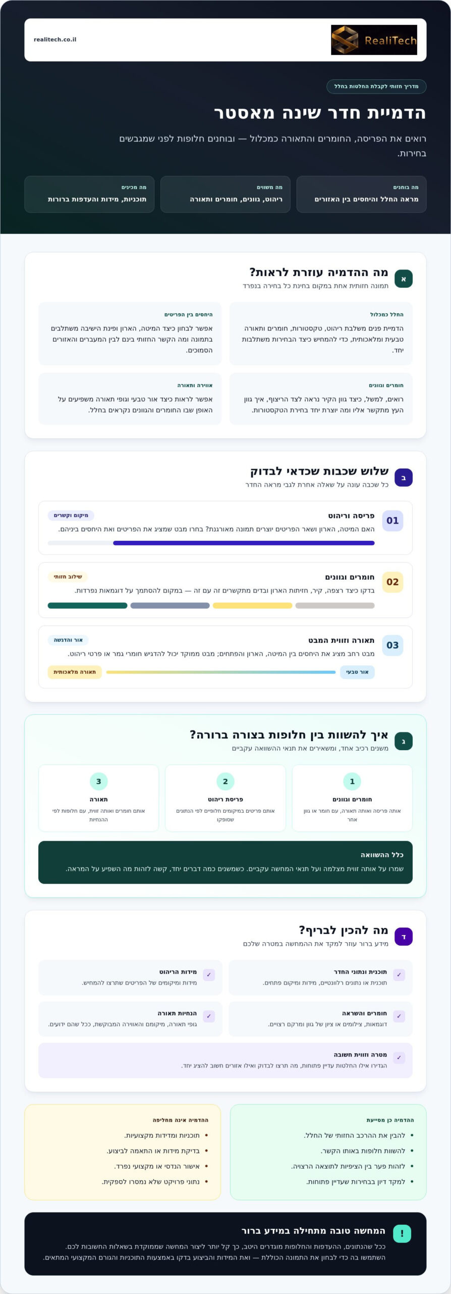 הדמיית חדר שינה מאסטר: כך מתכננים וממחישים חלל מדויק